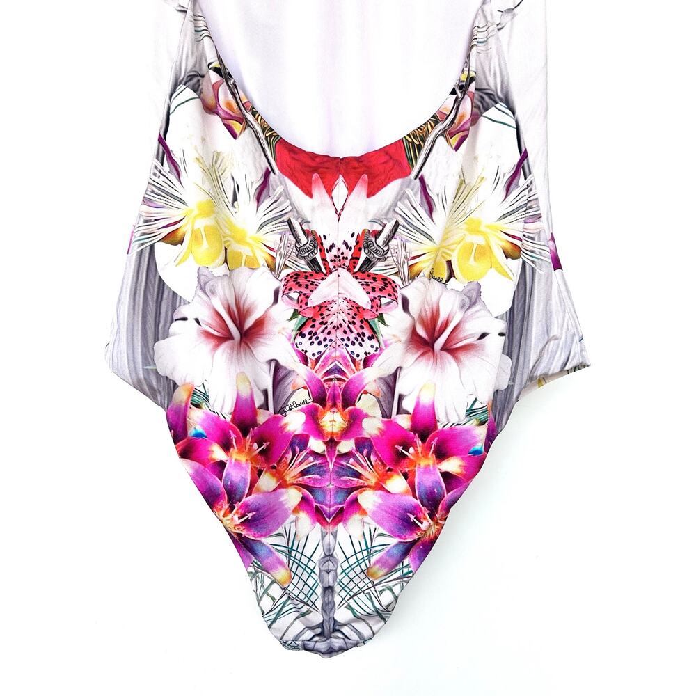 Roberto Cavalli Designer Swimsuit One Piece Halter Low Back Bathing Suit Large - Picture 7 of 9